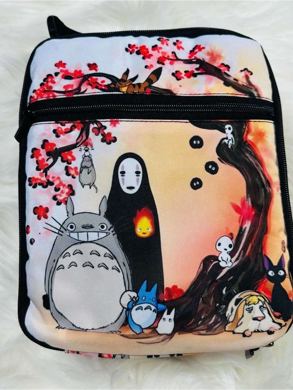 Totoro and Ghibli Friends under the Sakura Lunch Bag